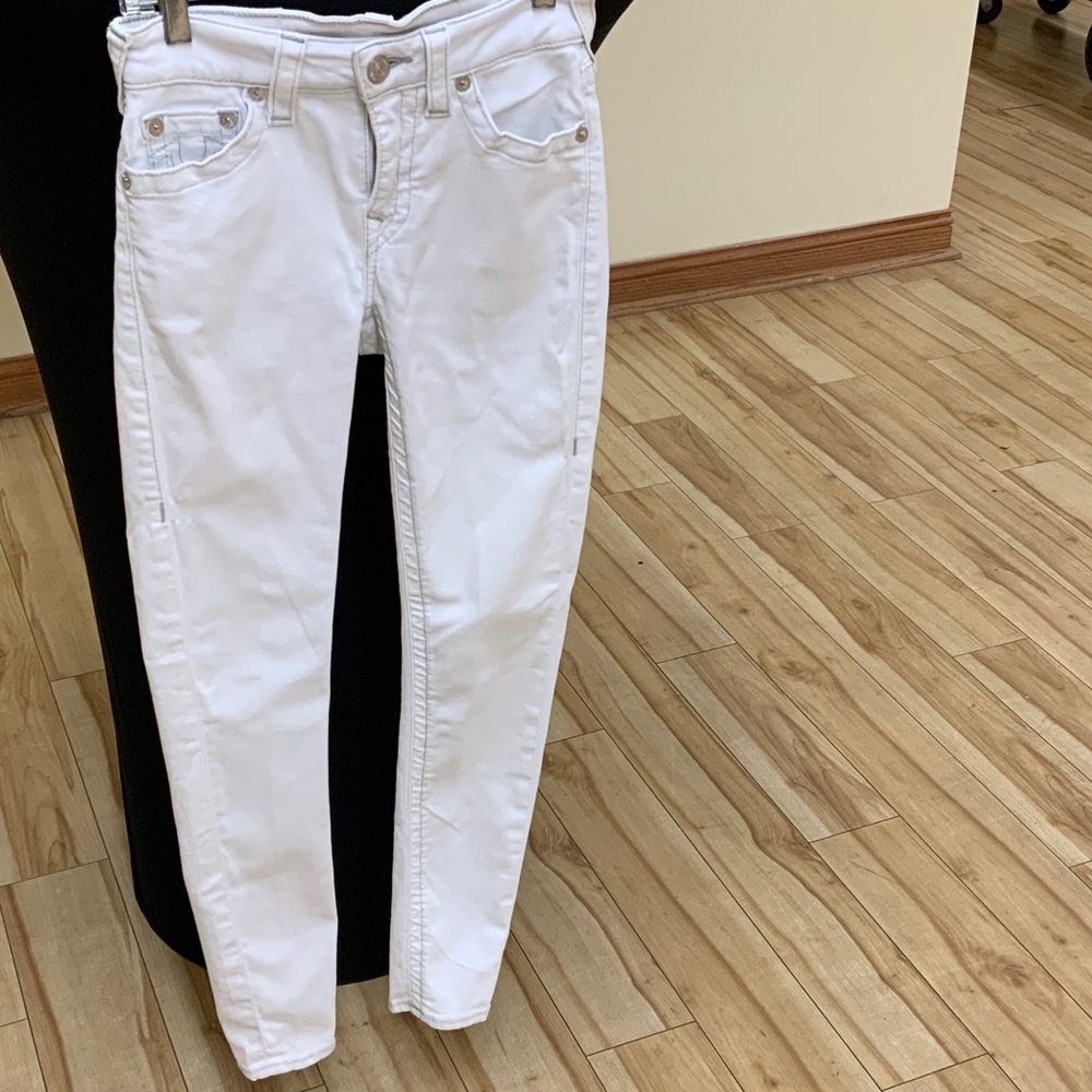 True Religion Women's Crisp White Skinny Jeans